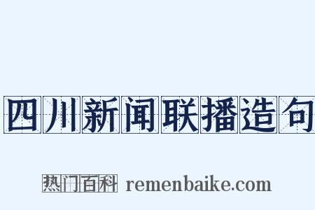 四川新闻联播造句是什么意思的图片